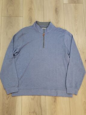 Men's Half-Zip Pullover Sweater in Light Blue